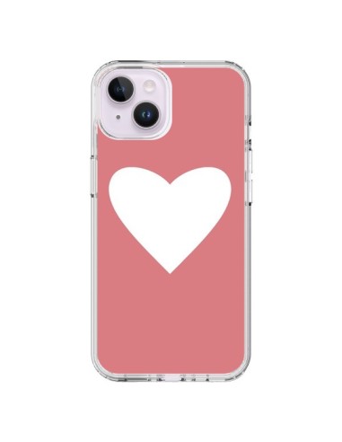 Coque iPhone 14 Plus Coeur Corail - Mary Nesrala