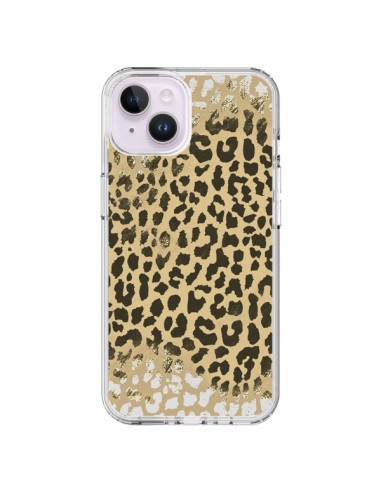 Coque iPhone 14 Plus Leopard Golden Or Doré - Mary Nesrala