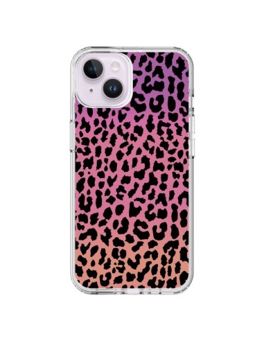 Coque iPhone 14 Plus Leopard Hot Rose Corail - Mary Nesrala
