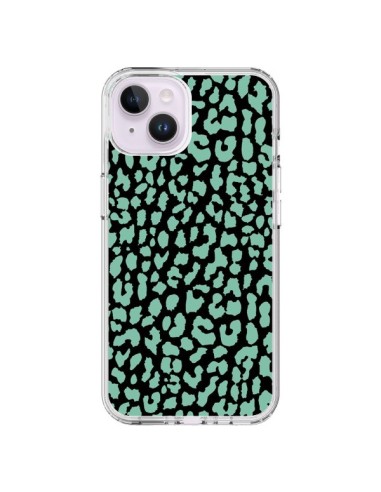 Coque iPhone 14 Plus Leopard Mint Vert - Mary Nesrala