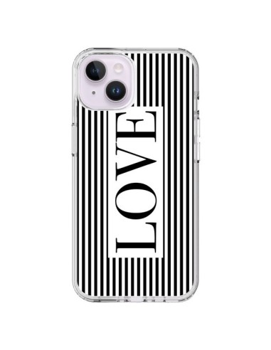 Coque iPhone 14 Plus Love Noir et Blanc - Mary Nesrala