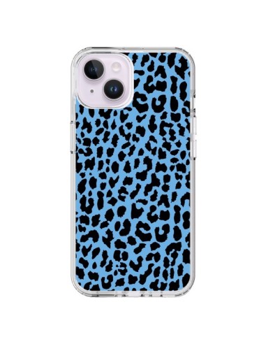 Coque iPhone 14 Plus Leopard Bleu Neon - Mary Nesrala