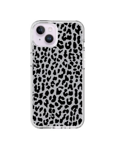 Coque iPhone 14 Plus Leopard Gris Neon - Mary Nesrala