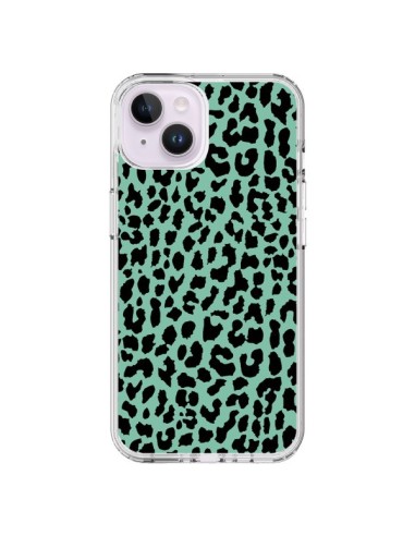 Coque iPhone 14 Plus Leopard Mint Vert Neon - Mary Nesrala