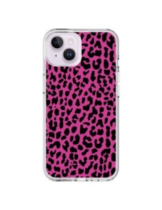 Coque iPhone 14 Plus Leopard Rose Pink Neon - Mary Nesrala