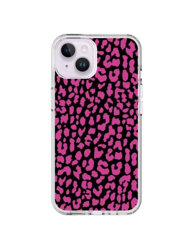 Coque iPhone 14 Plus Leopard Rose Pink - Mary Nesrala