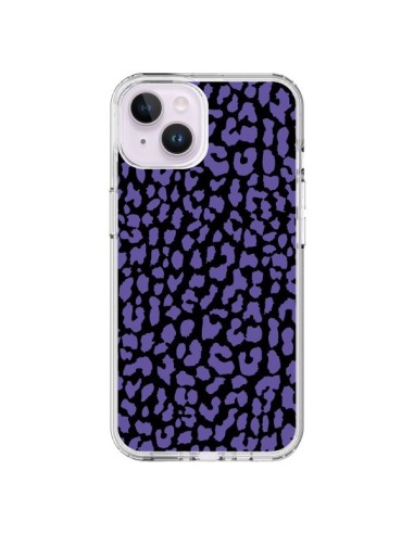 Coque iPhone 14 Plus Leopard Violet - Mary Nesrala