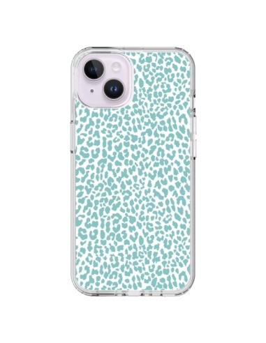 Coque iPhone 14 Plus Leopard Turquoise - Mary Nesrala