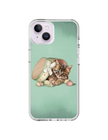 Coque iPhone 14 Plus Chaton Chat Kitten Boite Bonbon Candy - Maryline Cazenave
