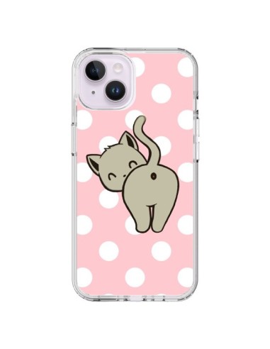 Coque iPhone 14 Plus Chat Chaton Pois - Maryline Cazenave