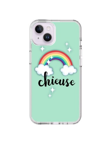 Coque iPhone 14 Plus Chieuse Arc en Ciel - Maryline Cazenave