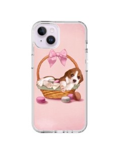 Cover iPhone 14 Plus Cane Panier Papillon Macarons -...