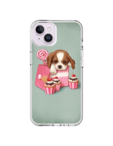 Coque iPhone 14 Plus Chien Dog Cupcake Gateau Boite - Maryline Cazenave