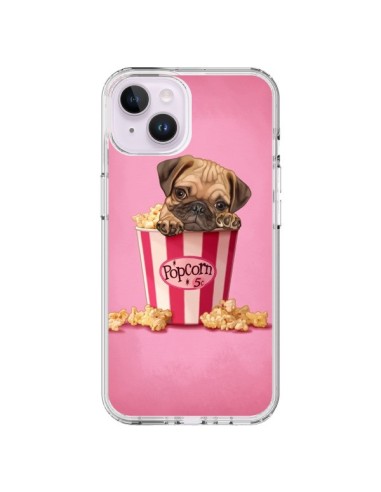 Coque iPhone 14 Plus Chien Dog Popcorn Film - Maryline Cazenave