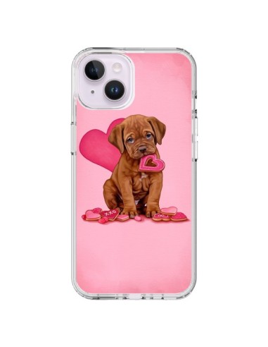 Coque iPhone 14 Plus Chien Dog Gateau Coeur Love - Maryline Cazenave