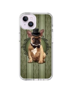 Coque iPhone 14 Plus Chien Dog Bulldog Noeud Papillon...