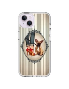 Coque iPhone 14 Plus Lady Jambes Chien Dog - Maryline...