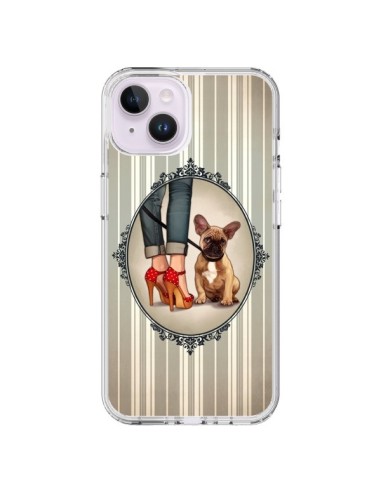 Coque iPhone 14 Plus Lady Jambes Chien Dog - Maryline Cazenave