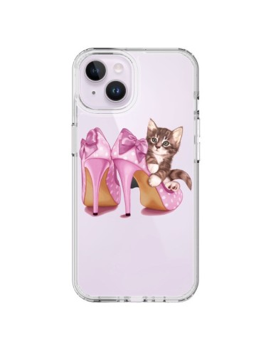 Coque iPhone 14 Plus Chaton Chat Kitten Chaussures Shoes Transparente - Maryline Cazenave
