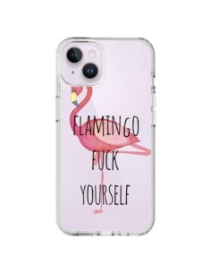 Coque iPhone 14 Plus Flamingo Fuck Transparente -...