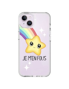 Coque iPhone 14 Plus Etoile Je M'en Fous Transparente -...