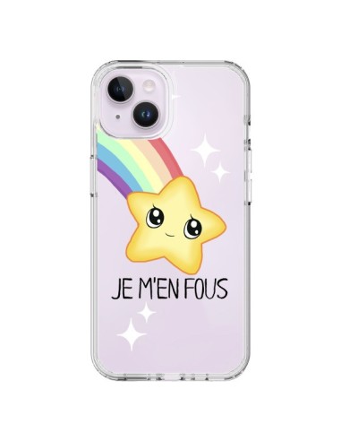 Cover iPhone 14 Plus Stella Etoile Je M'en Fous Trasparente - Maryline Cazenave