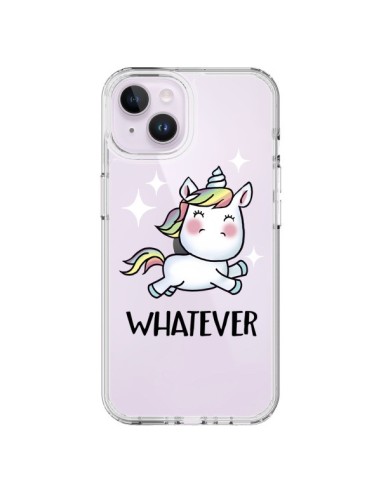 iPhone 14 Plus Case Unicorn Whatever Clear - Maryline Cazenave