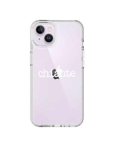 Coque iPhone 14 Plus Chiante Blanc Transparente - Maryline Cazenave
