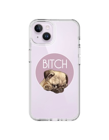 Coque iPhone 14 Plus Bulldog Bitch Transparente - Maryline Cazenave