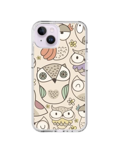 Coque iPhone 14 Plus Chouette Vintage - Maria Jose Da Luz