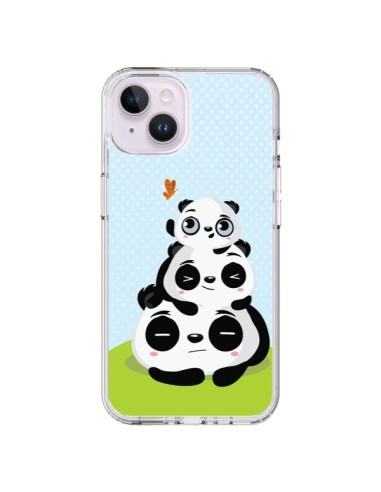 Coque iPhone 14 Plus Panda Famille - Maria Jose Da Luz