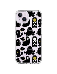 iPhone 14 Plus Case Monsters Pattern Mostri Clear - Maria...