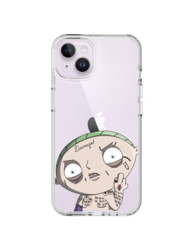 Cover iPhone 14 Plus Stewie Joker Suicide Squad Trasparente - Mikadololo