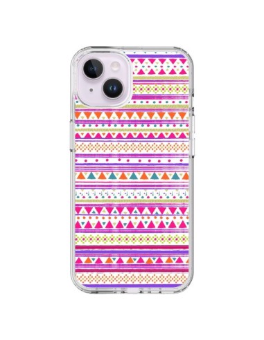 Coque iPhone 14 Plus Bandana Rose Azteque - Monica Martinez