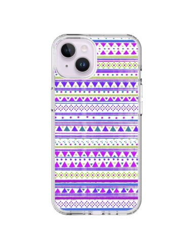 iPhone 14 Plus Case Bandana Purple Aztec - Monica Martinez