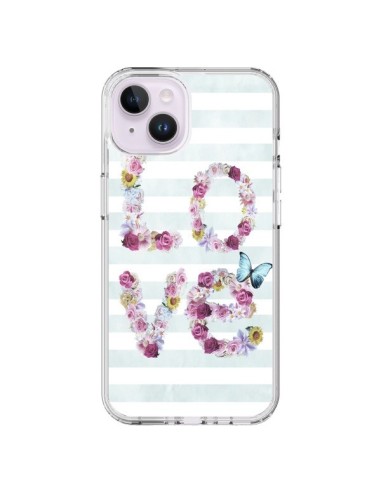 Coque iPhone 14 Plus Love Fleurs Flower - Monica Martinez