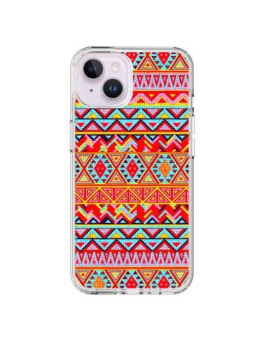 Coque iPhone 14 Plus India Style Pattern Bois Azteque - Maximilian San