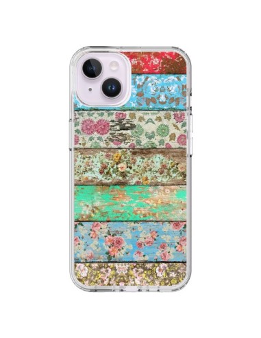 Coque iPhone 14 Plus Rococo Style Bois Fleur - Maximilian San