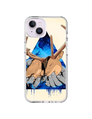 Coque iPhone 14 Plus Cerf Triangle Seconde Chance - Maximilian San