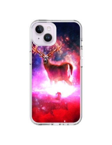 Coque iPhone 14 Plus Cosmic Deer Cerf Galaxy - Maximilian San