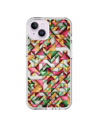 Coque iPhone 14 Plus Azteque Triangle Geometric World - Maximilian San