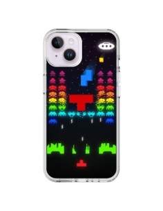 Coque iPhone 14 Plus Invatris Space Invaders Tetris Jeu -...