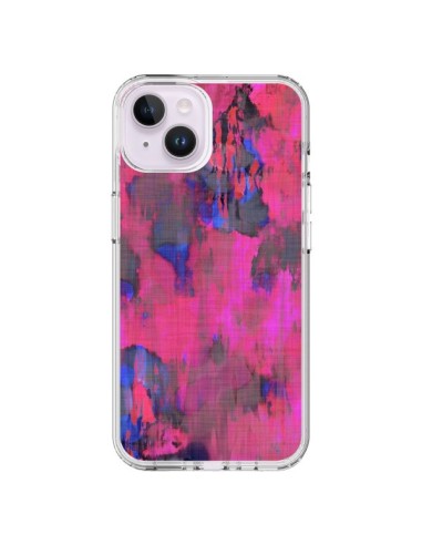 Coque iPhone 14 Plus Fleurs Rose Lysergic Pink - Maximilian San