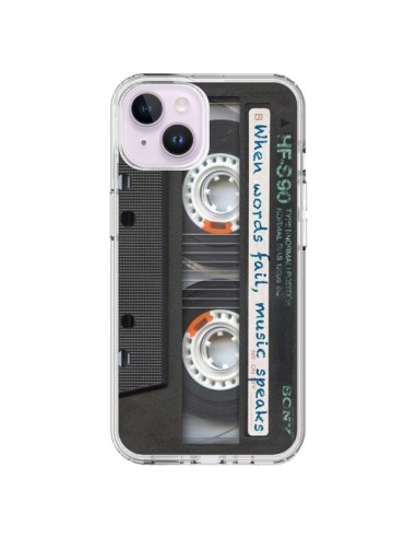 Coque iPhone 14 Plus Cassette Words K7 - Maximilian San