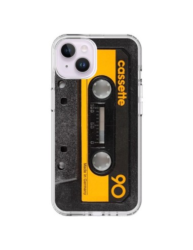 Coque iPhone 14 Plus Yellow Cassette K7 - Maximilian San