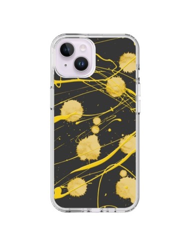 Coque iPhone 14 Plus Gold Splash Peinture Art - Maximilian San