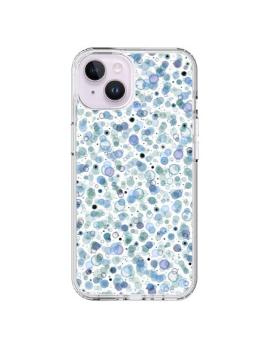 Coque iPhone 14 Plus Cosmic Bubbles Blue - Ninola Design