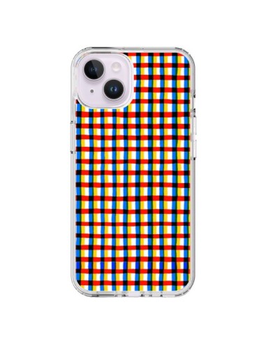 Cover iPhone 14 Plus Crossed Eyes Lines Rosso - Ninola Design