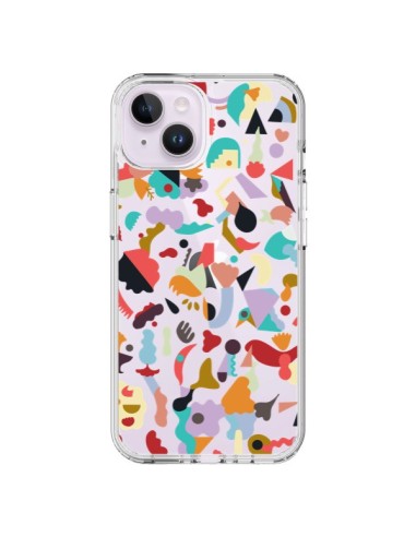 Coque iPhone 14 Plus Dreamy Animal Shapes White - Ninola Design