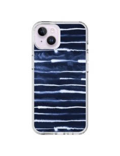 Coque iPhone 14 Plus Electric Lines Navy - Ninola Design